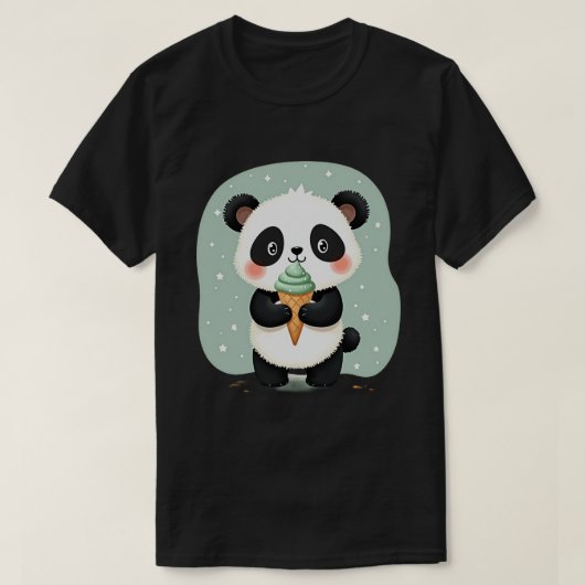 Bambus-Kegel-Panda T-Shirt (Design vorne)