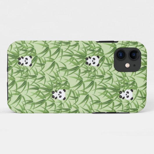 Bambus mit Pandas Case-Mate iPhone Hülle (Rückseite (Horizontal))