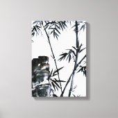 Bambus mit Stone Leinwanddruck (Vorderseite)