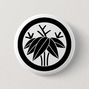 Bambus mit Wurzel im Kreis Button