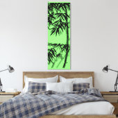 Bambus - olivgrün - bw. leinwanddruck (Insitu (Schlafzimmer))