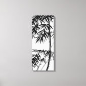 Bambus - olivgrün - bw. leinwanddruck (Vorderseite)