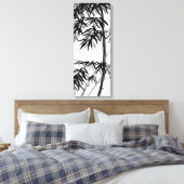 Bambus - olivgrün - bw. leinwanddruck (Insitu (Schlafzimmer))