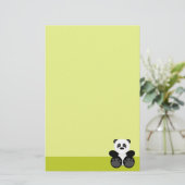 Bambus-Panda-Bär Briefpapier (Stehend Vorderseite)
