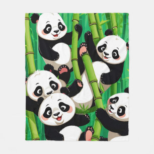 Bambus Panda Fleecedecke