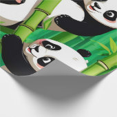 Bambus Panda Geschenkpapier (Ecke)
