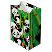 Bambus Panda Mittlere Geschenktüte (Vorderseite Schrägansicht)