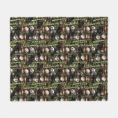 Bambus-Panda-Musterdesign  Fleecedecke (Vorderseite (Horizontal))