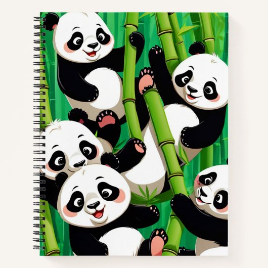 Bambus Panda Notizblock (Vorderseite)