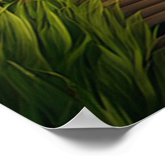 Bambus-Passage, ein Atemberaubender Holzweg Poster (Ecke)