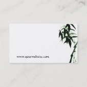Bambus pirscht orientalische Zen-Touch an Visitenkarte (Rückseite)