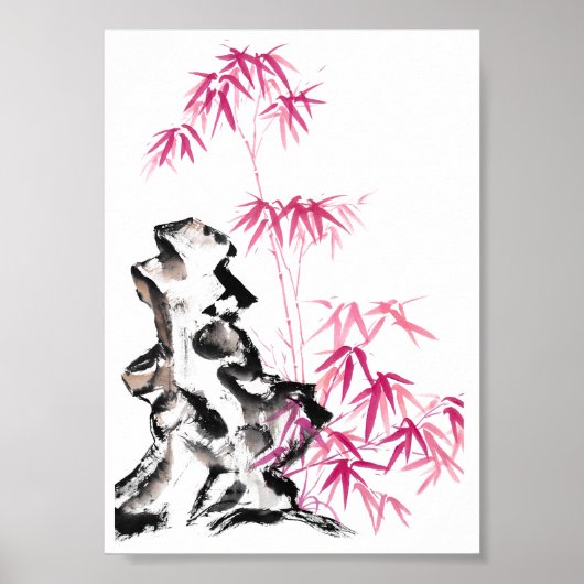 Bambus - rot poster (Vorne)