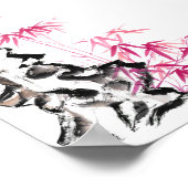 Bambus - rot poster (Ecke)