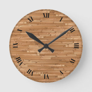 Bambus Runde Wanduhr