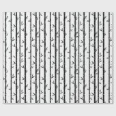 Bambus Schwarz-Weiß-Zoll Geschenkpapier (Flach)