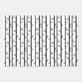 Bambus Schwarz-Weiß-Zoll Geschenkpapier Set (Vorderseite 3)