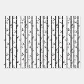 Bambus Schwarz-Weiß-Zoll Geschenkpapier Set (Vorderseite)