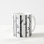 Bambus Schwarz-Weiß-Zoll Kaffeetasse (VorderseiteRechts)