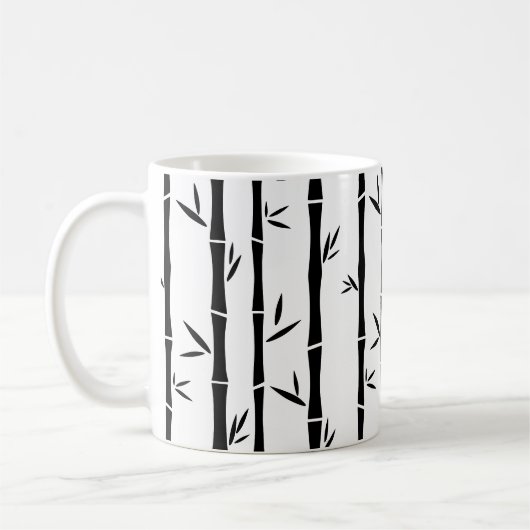 Bambus Schwarz-Weiß-Zoll Kaffeetasse (Links)