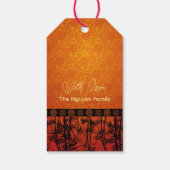 Bambus Silhouette Vietnamesisch Neujahr Geschenkanhänger (Rückseite)