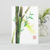 Bambus-Sonnenaufgang Feiertagskarte (Stehend Vorderseite)