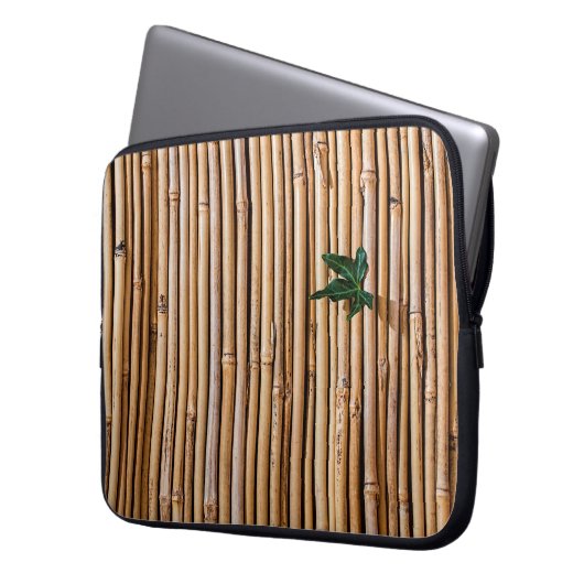Bambus-Sperrmauer Laptopschutzhülle (Vorderseite Links)