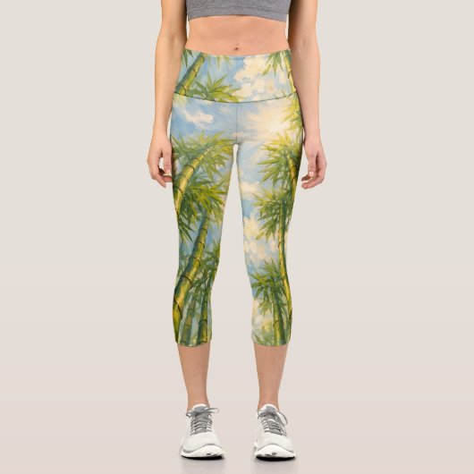 Bambus Stretch Capri Leggings (Vorderseite)