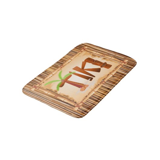 Bambus Tiki Design Badematte (Schrägansicht)