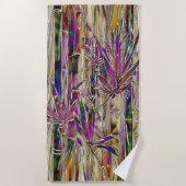 Bambus Tree Digital Malerei Original Beach Handtuc Strandtuch (Vorderseite)