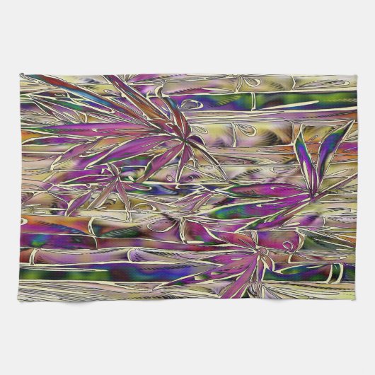 Bambus Tree Digital Malerei Original Handtuch (Horizontal)