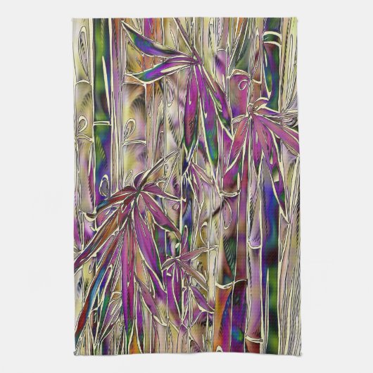 Bambus Tree Digital Malerei Original Handtuch (Vertikal)
