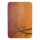 Bambus und Aussicht auf die Berge Badematte (Vorderseite Vertikal)