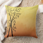 Bambus und Bergblick Sonnenuntergang Kissen (Decke)