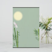 Bambus und Drachenfliege - Blumengeschosse Briefpapier (Stehend Vorderseite)