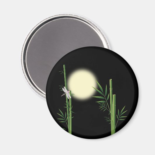 Bambus und Dragonfly Magnet (Vorderseite/Rückseite)