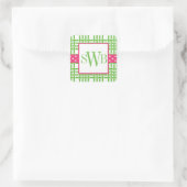 Bambus und Grosgrain Mit Monogramm Stickers (Tasche)