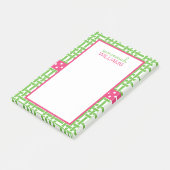 Bambus und Grosgrain Personalisiert Post-it-Notepa Post-it Klebezettel (angewinkelt)