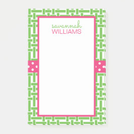 Bambus und Grosgrain Personalisiert Post-it-Notepa Post-it Klebezettel