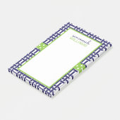 Bambus und Grosgrain Personalisiert Post-it-Notepa Post-it Klebezettel (angewinkelt)