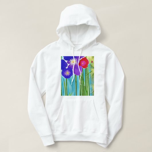 Bambus und Hibiskus Hoodie (Design vorne)