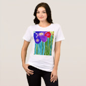 Bambus und Hibiskus Tri-Blend Shirt (Vorderseite voll)