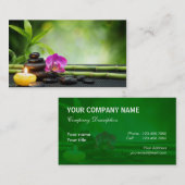 Bambus und Kerzen-Therapie Visitenkarte (Vorne/Hinten)