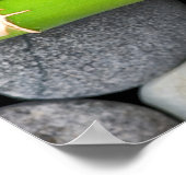 Bambus und Kies Poster (Ecke)