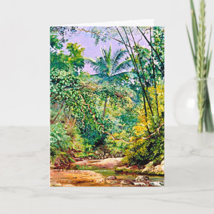 Bambus und Kokospalmen - leere Note Karte