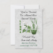 Bambus und Lily Libra Einladung (Vorderseite)