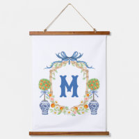Bambus und Orange Topiary Wappen | Monogramm mit 1