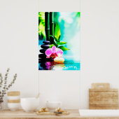 Bambus und Orchidee Poster (Küche)