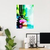 Bambus und Orchidee Poster (Heimbüro)