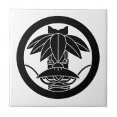 Bambus und Sitzhut im Kreis Fliese (Vorderseite)