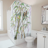 Bambus und Vögel Duschvorhang (Beispiel)